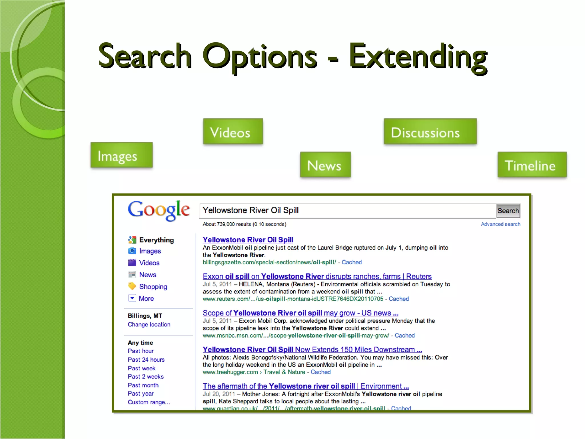 Search Options - Extending 
