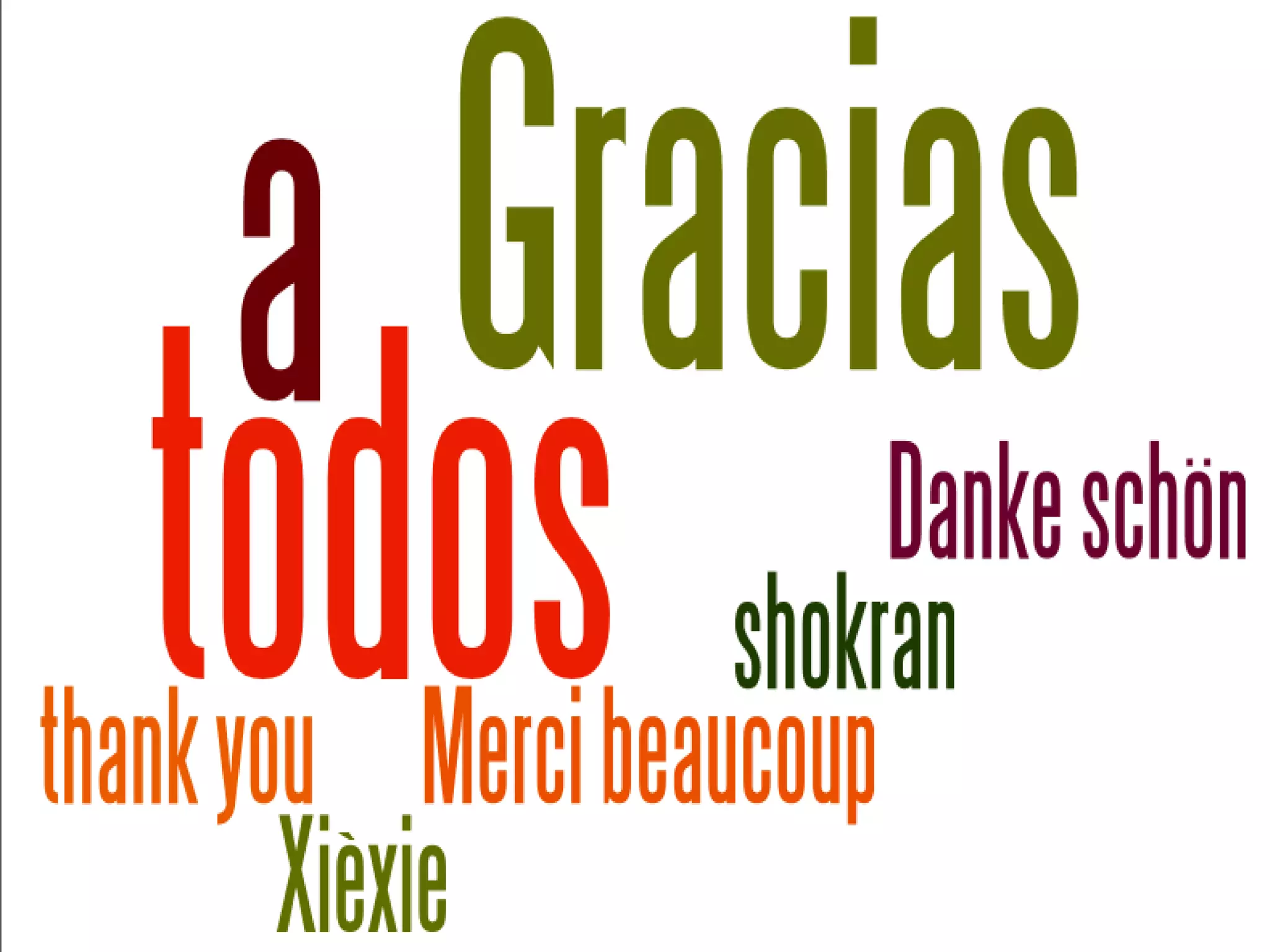 Gracias a todos Gracias a todos Gracias a todos Gracias a todos Gracias a todos Gracias a todos thank~you thank~you Danke~schön Danke~schön Merci~beaucoup Merci~beaucoup shokran shokran Xièxie Xièxie 