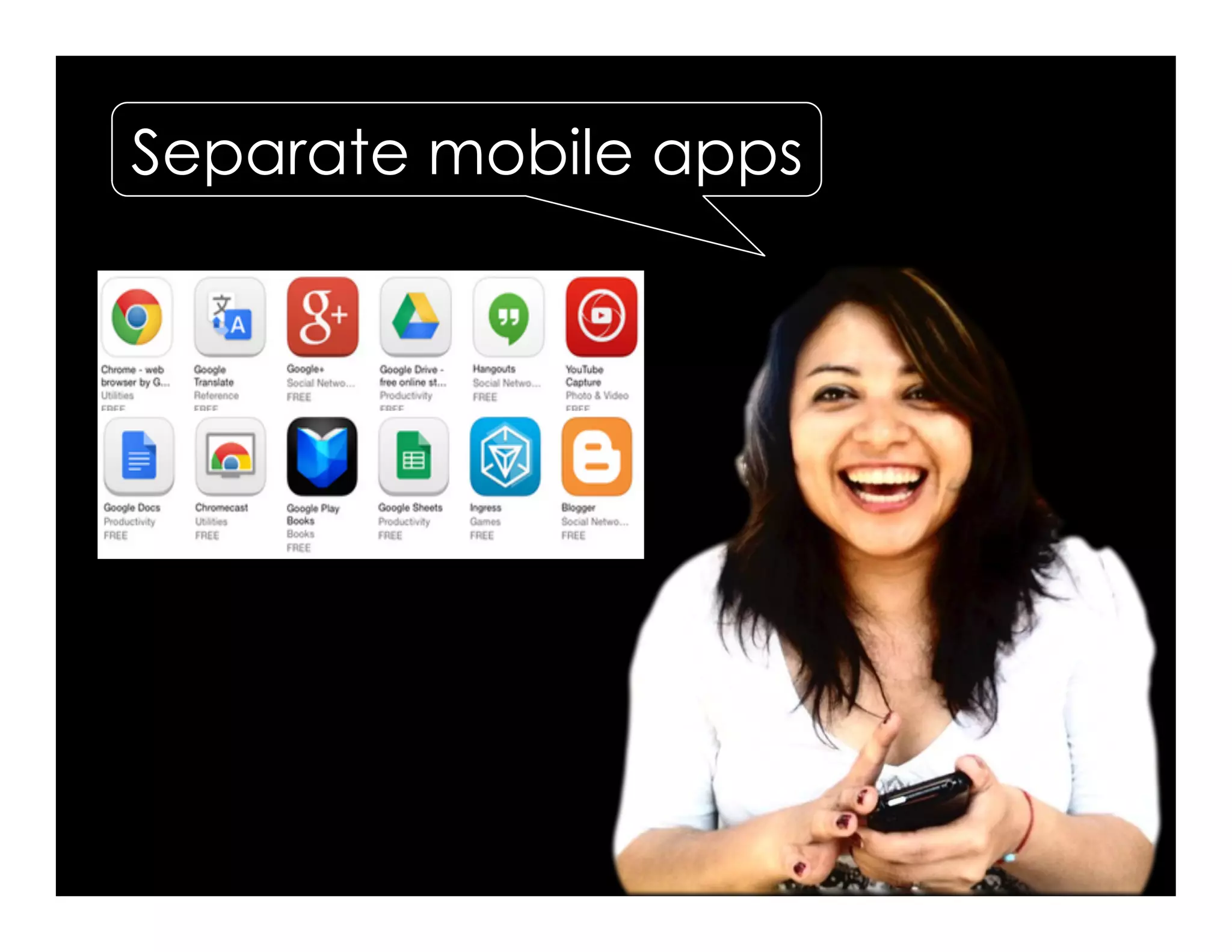 Separate mobile apps