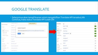 Google translate api | PPTX