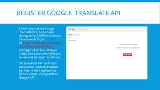 Google Translate API | PPTX
