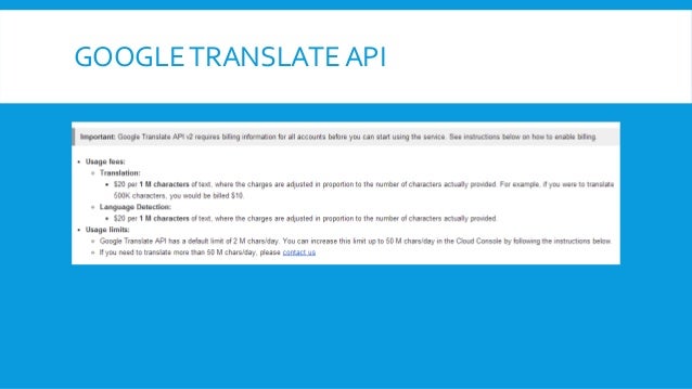 Google Translate API