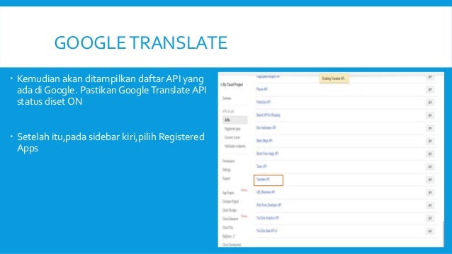 Google Translate API