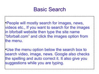 How To Search Using How to use Google Search Engine? | PPT