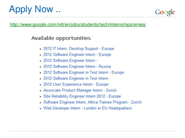 google university program google jobs internships