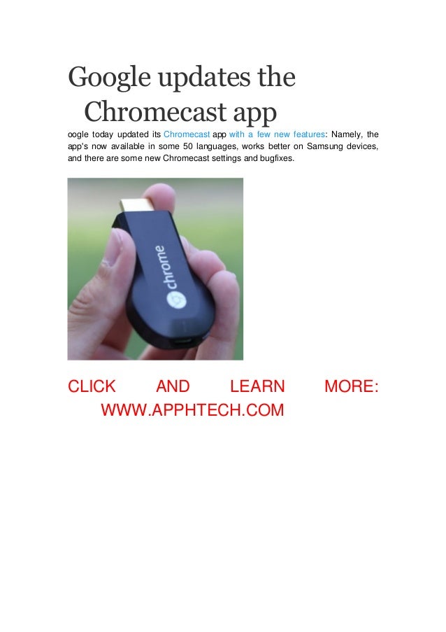Google updates the chromecast app