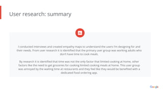 Google UX Design Certificate - Portfolio Project 1 - Case study slide ...