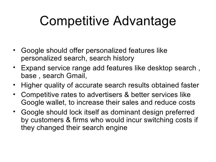 google competitive advantage case study