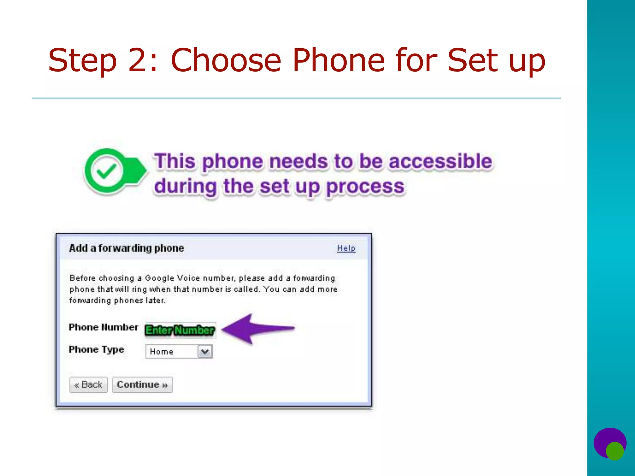 Step 2: Choose Phone for Set up
 
