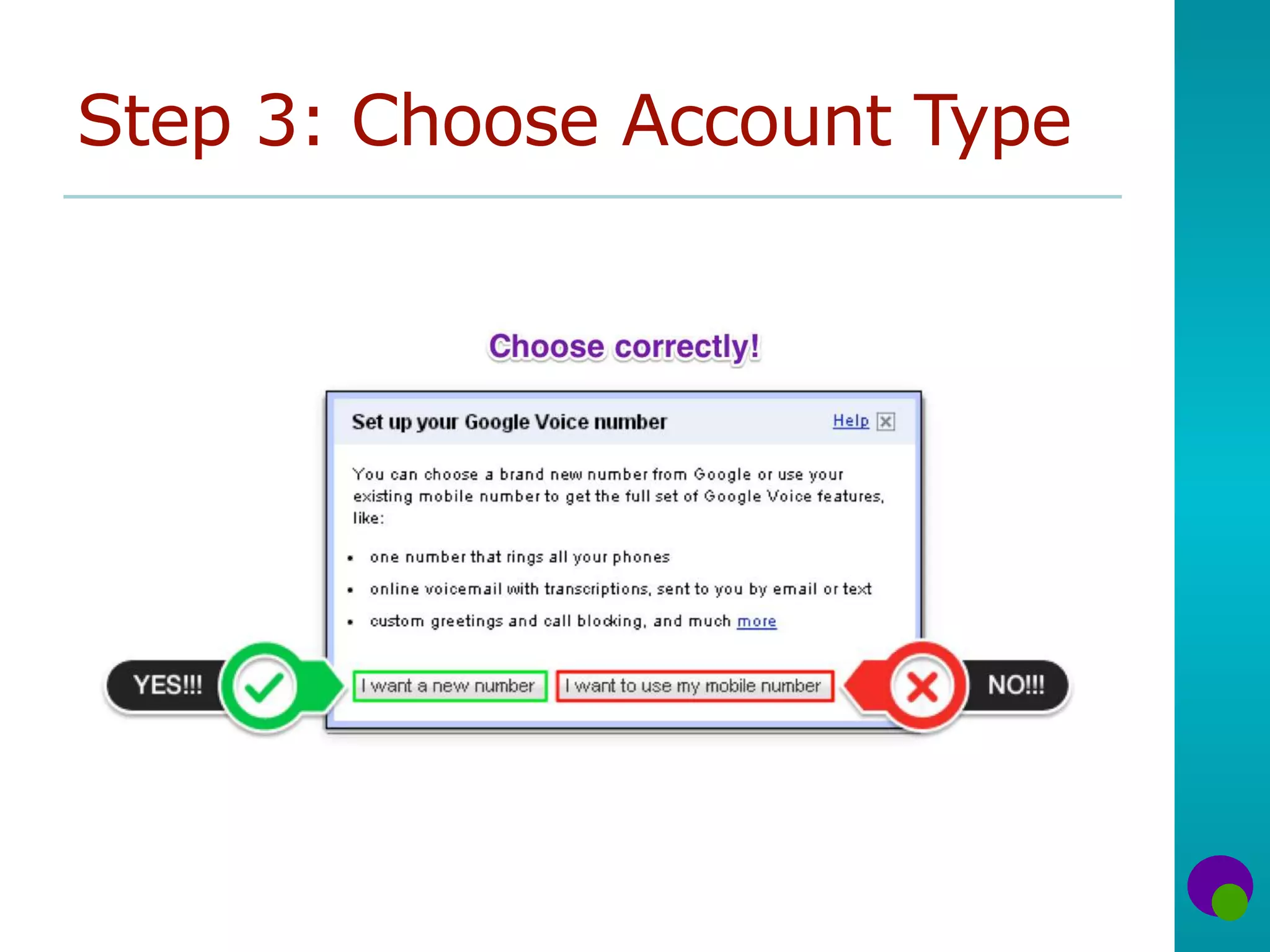 Step 3: Choose Account Type
 