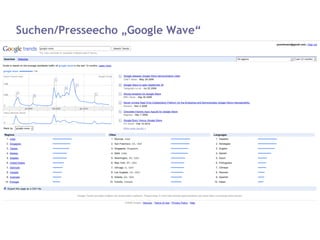 Suchen/Presseecho „Google Wave“ 