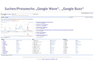 Suchen/Presseecho „Google Wave“, „Google Buzz“ 