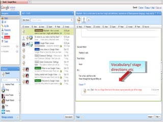 Vocabulary/ stage directions etc 