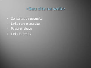 Mudança de endereço (URL)