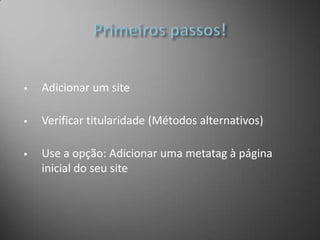 Indexar seus conteúdos mais rapidamente