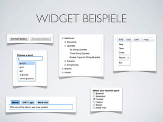 WIDGET BEISPIELE

 