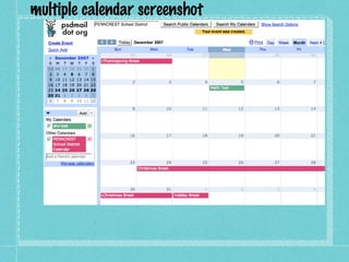 multiple calendar screenshot 