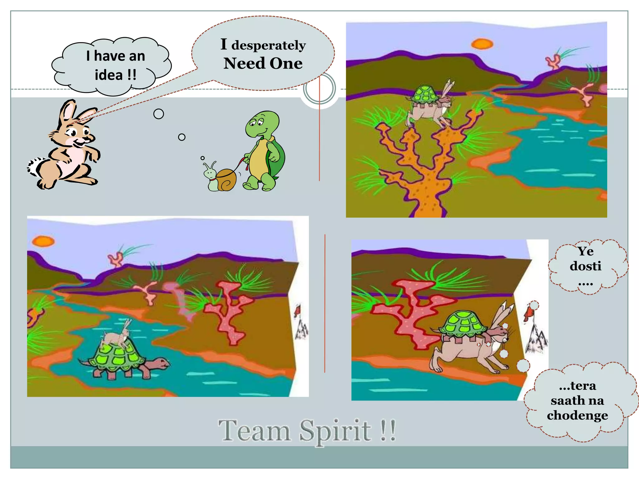 I have an idea !!I desperately Need One  Ye dosti….…terasaathnachodengeTeam Spirit !!