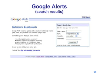 Google Alerts (search results) 