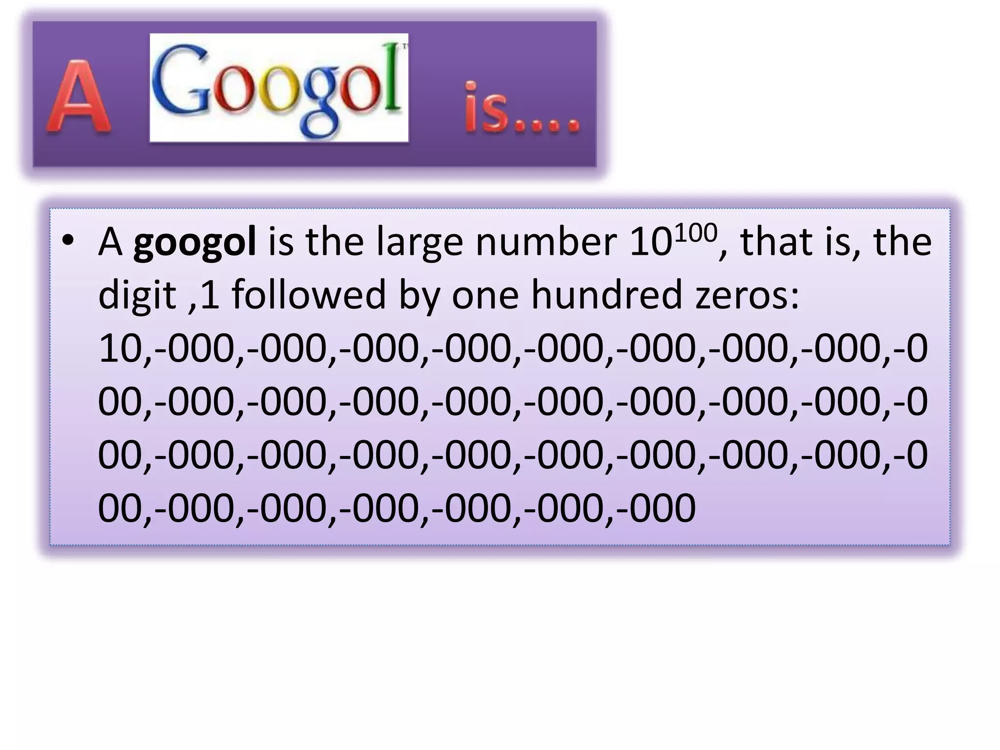 Googol Math Game Googol | PPT