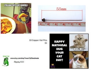 10 Copper Hat Pins
$1
 
