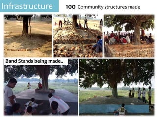 Band Stands being made..
Infrastructure 100 Community structures made
 