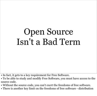 Go Open 08: FLOSS What And Why