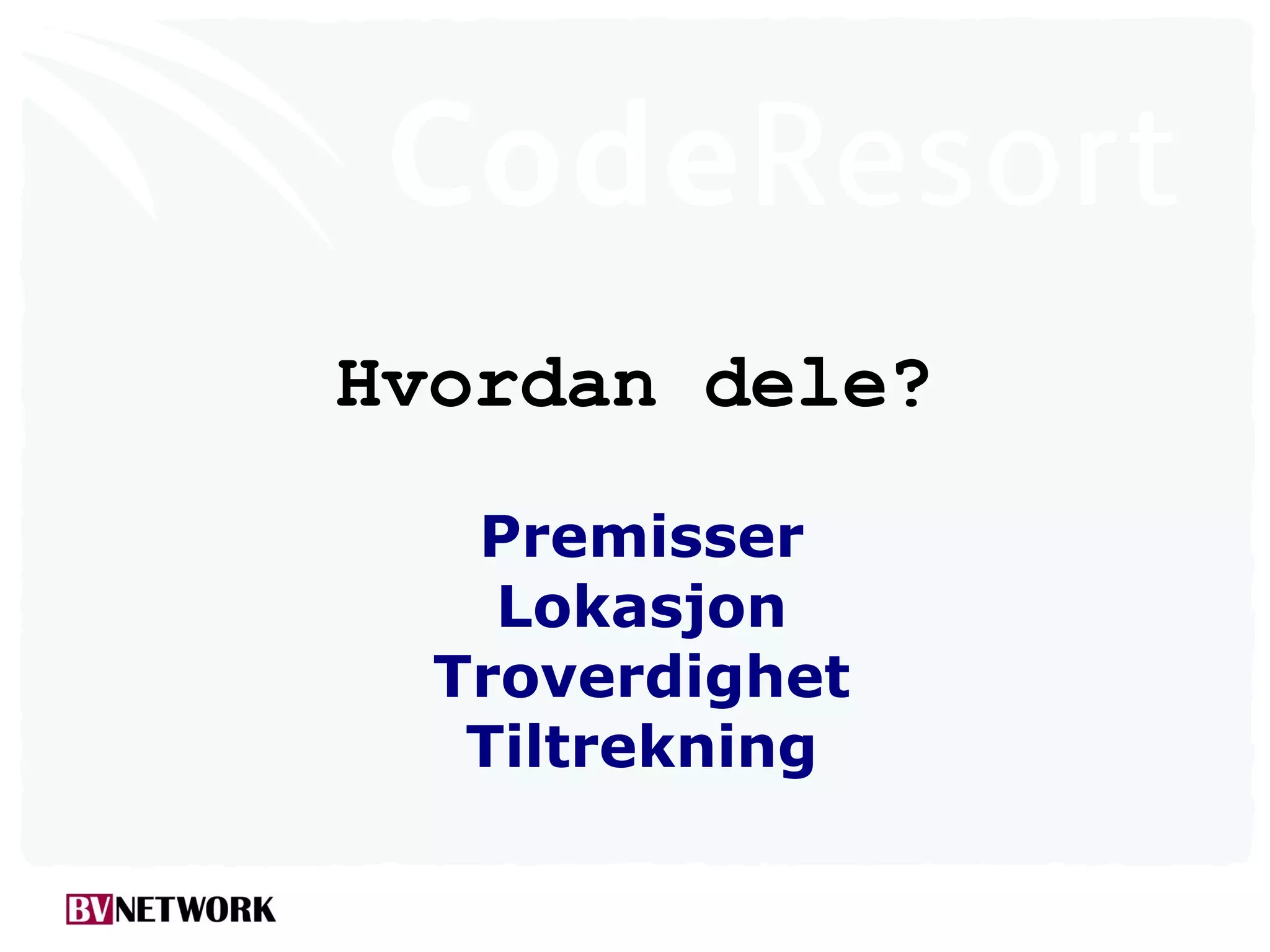 Odd Simon Simonsen: Deling av egen kode