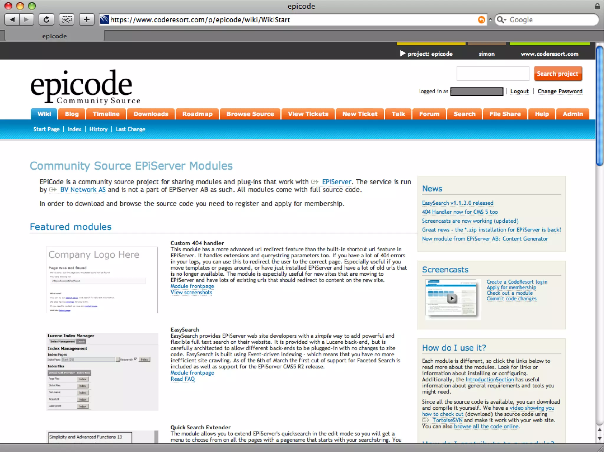 Odd Simon Simonsen: Deling av egen kode