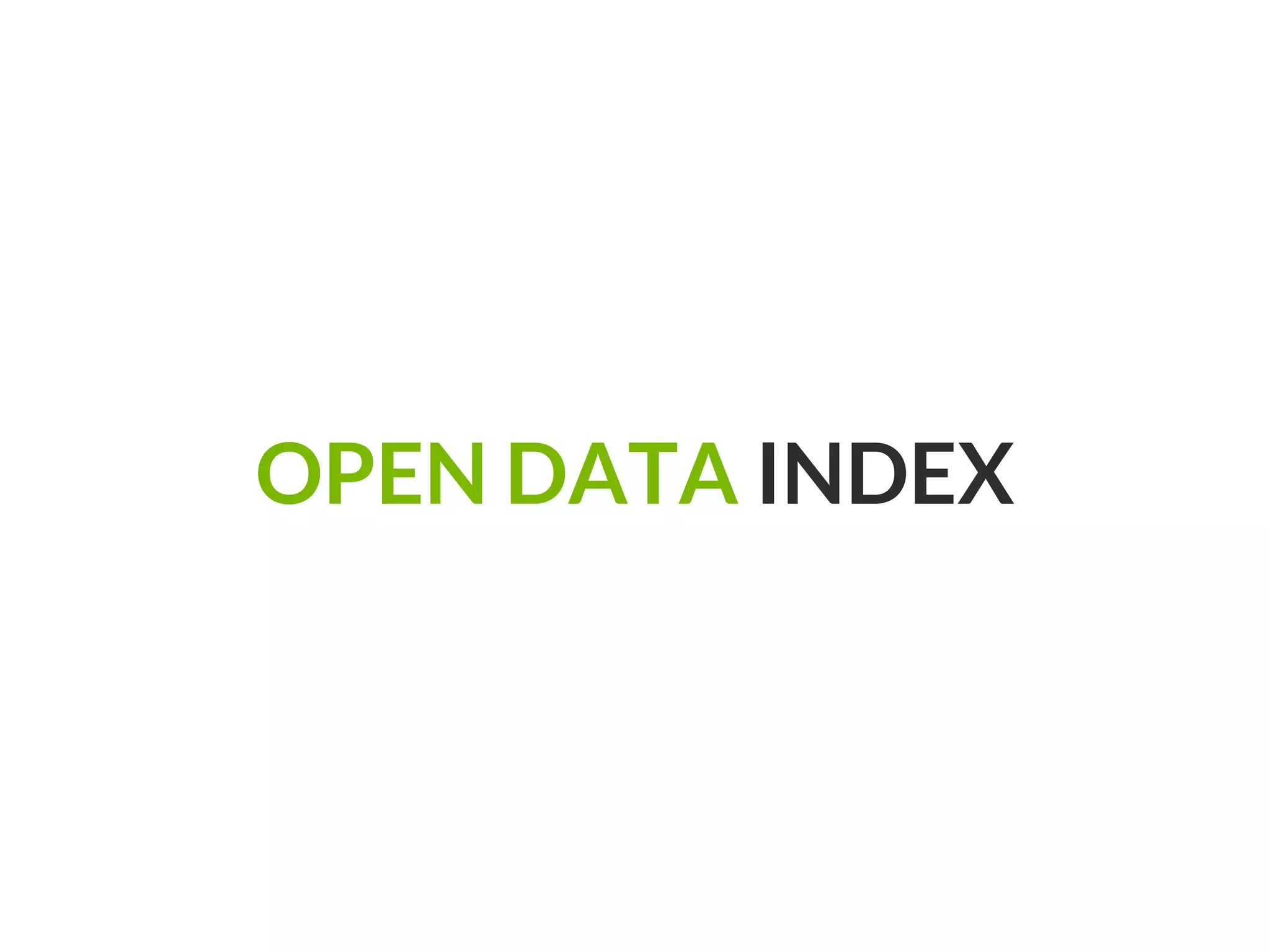 OPEN DATA INDEX