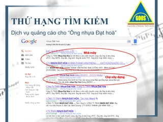 THỨ HẠNG TÌM KIẾM
Dịch vụ quảng cáo cho “Ống nhựa Đạt hoà”

 