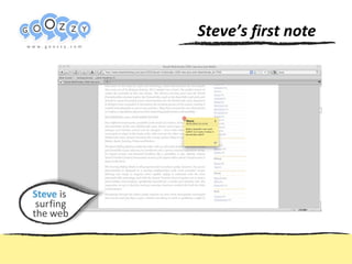 Пример структуры презентации www.web-ready.ru Steve’s first note 
