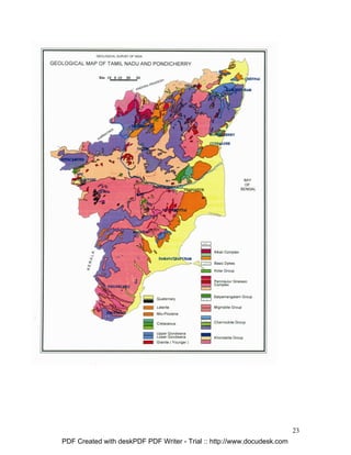 Geological Map Of Tamilnadu Gopalakrishnanmonograph