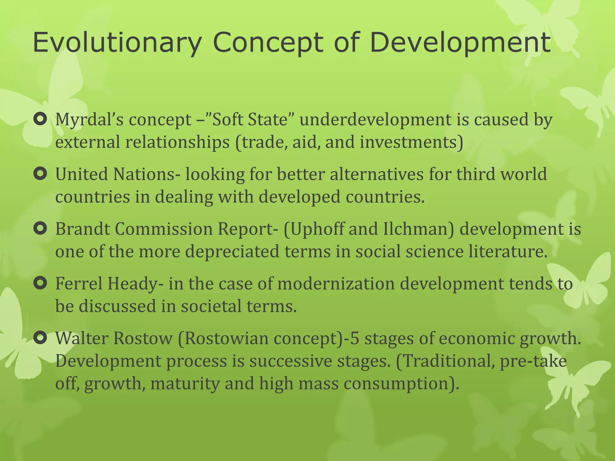 Traditional Development Theory theories in rural development and planning | PPTX
