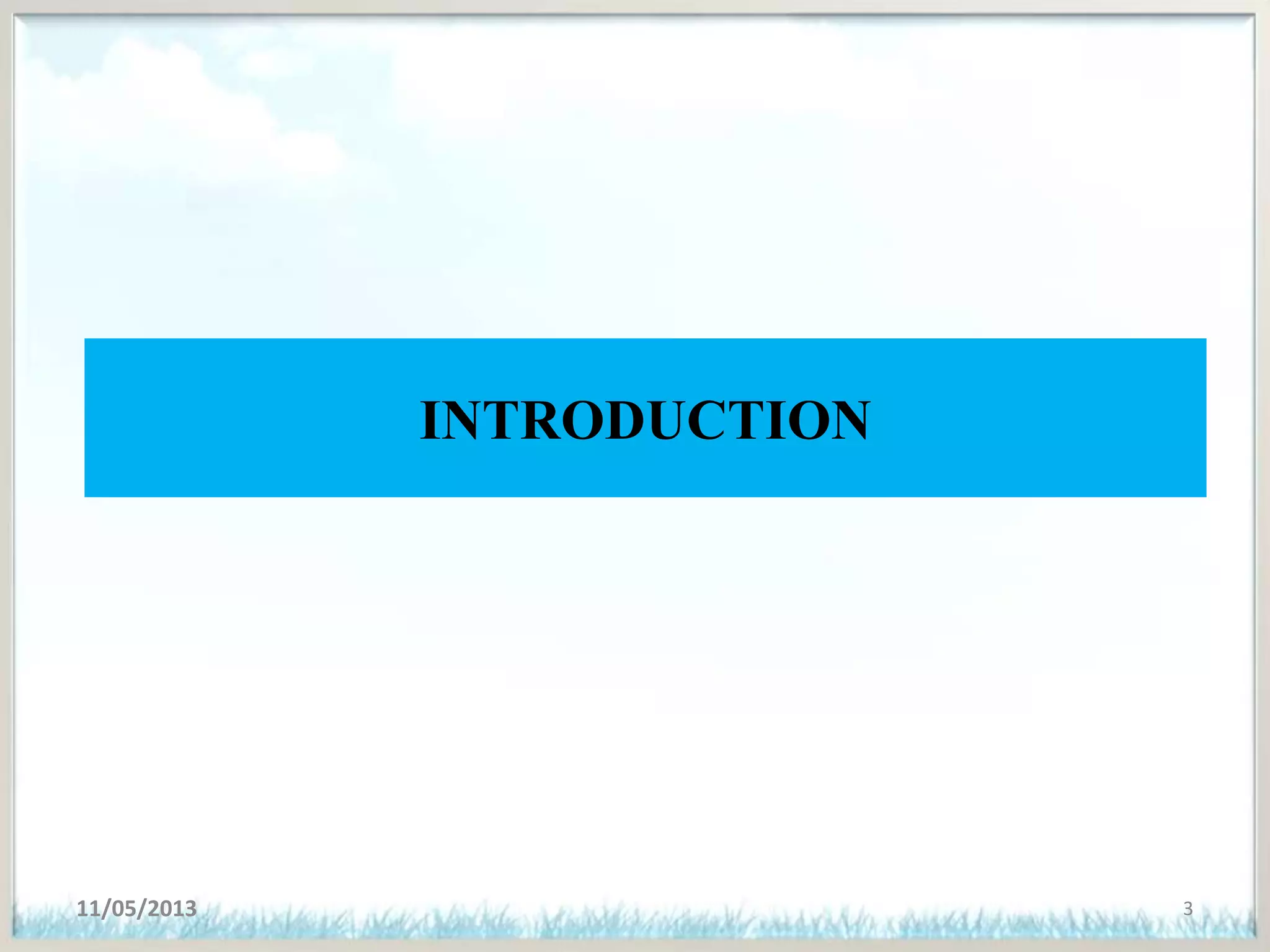 INTRODUCTION
11/05/2013 3
 