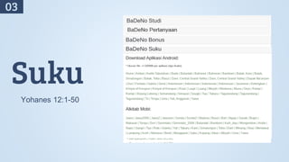 Suku
Yohanes 12:1-50
03
 