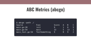 ABC Metrics (abcgo)
 