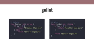 golint
 