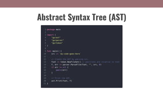 Abstract Syntax Tree (AST)
 