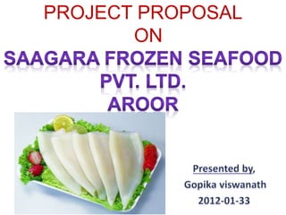 PROJECT PROPOSAL
ON
 