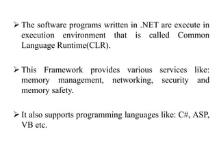 basic of .net programming in computer language | PPT
