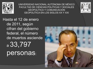 Además disfrutaba de una relativa  estabilidad social basada  en una población sumisa, donde la mayoría ganaba poco pero tenía el trabajo asegurado, y el Estado  le ofrecía una serie de prestaciones sociales  gratuita, este modelo ha desaparecido prácticamente en su totalidad y Rusia ha empezado un proceso de transición hacia la democracia y el capitalismo.UNIVERSIDAD NACIONAL AUTÓNOMA DE MÉXICOFACULTAD DE CIENCIAS POLÍTICAS Y SOCIALESGEOPOLÍTICA Y COMUNICACIÓNGEOPOLÍTICA EN LOS SIGLOS XX Y XXIEste proceso no está siendo nada fácil  y el país se encuentra en un cierto caos económico y social. 