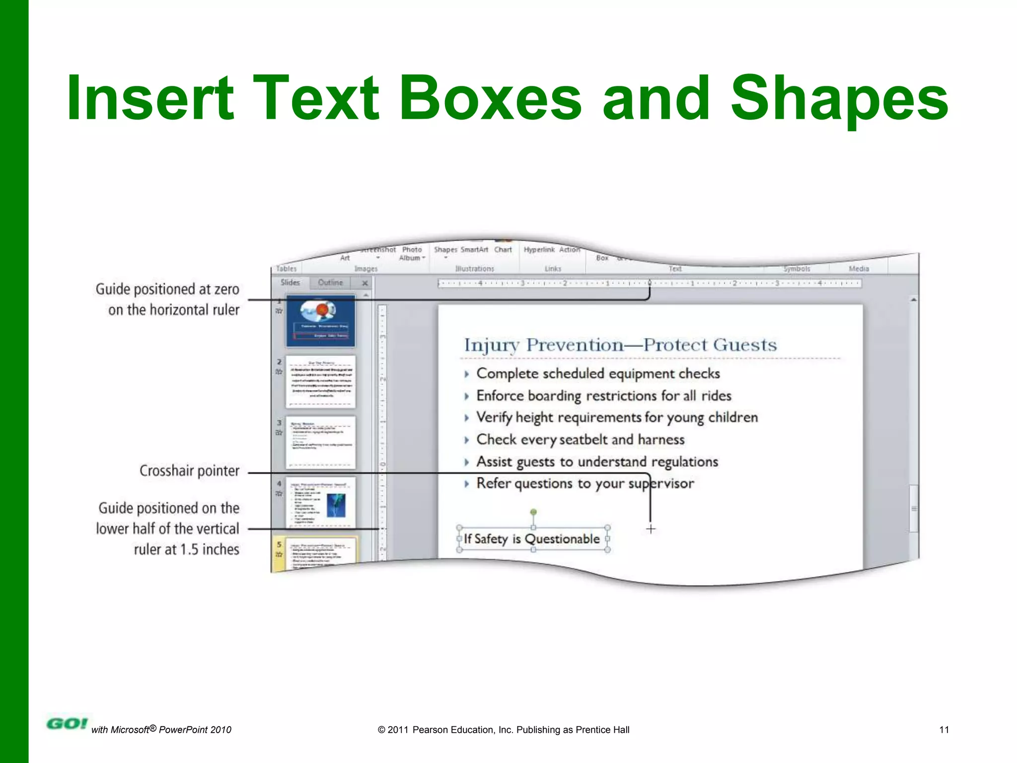 Insert Text Boxes and Shapes