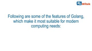 Go programming language | PPT