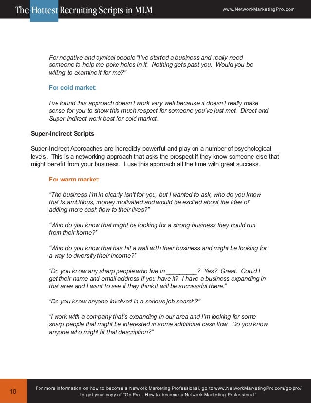 Go Pro Recruiting Scripts