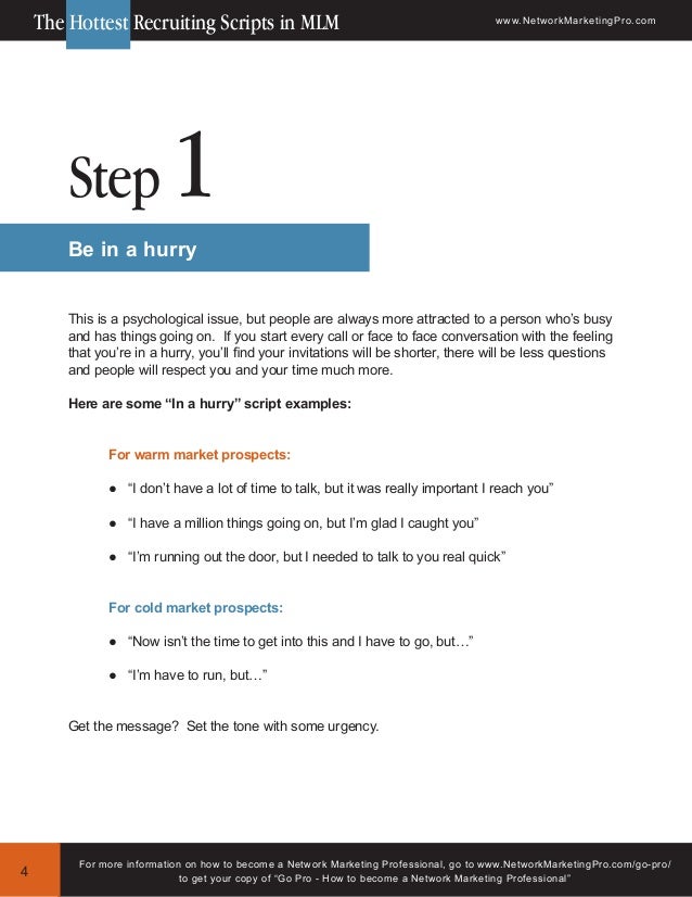 Go Pro Recruiting Scripts