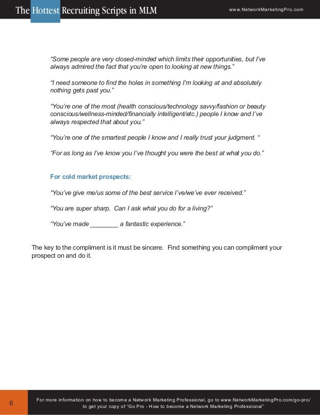 Go Pro Recruiting Scripts