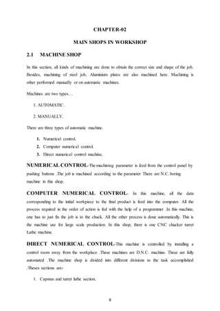 Machine Shop Numeric Values Gorakhpur railway report 2016 | DOCX