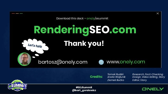 Rendering SEO Manifesto - Why we need to go beyond JavaScript SEO Slide 76