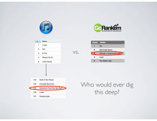 vs.




      Who would ever dig
         this deep?
 